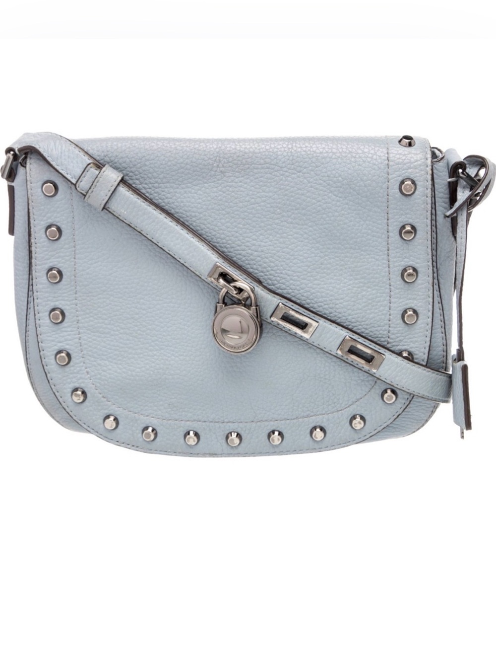 Michael Kors Leather X body in Denim Blue